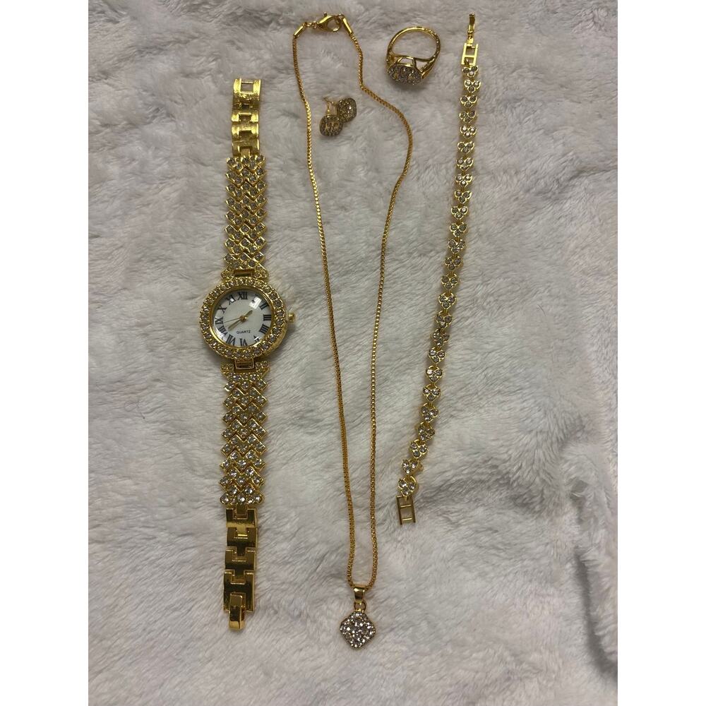 Gold Costume Jewelry Set